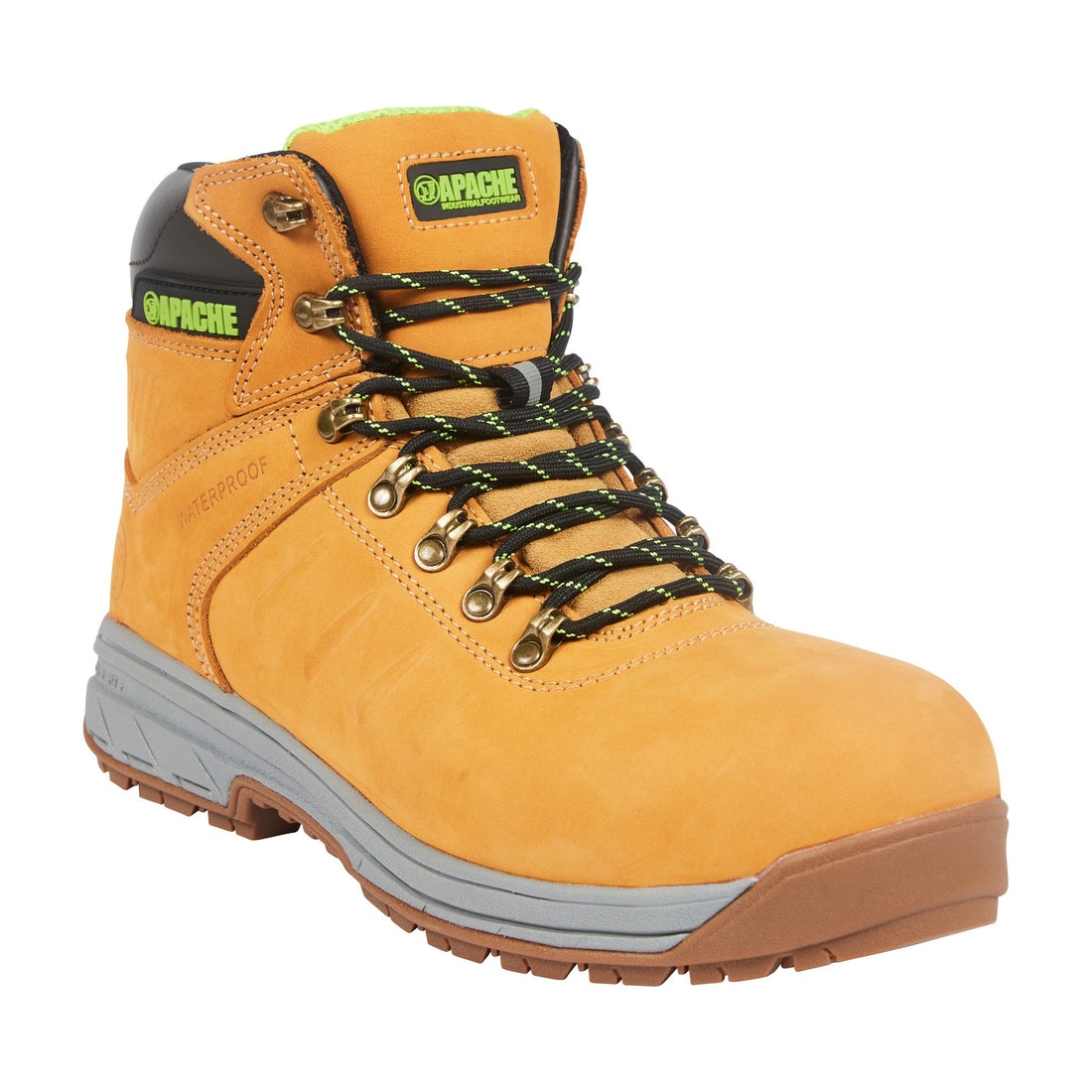 Apache - Wheat Leather Waterproof Safety Boot - XTS Outsole - Wheat - Customisable Footwear