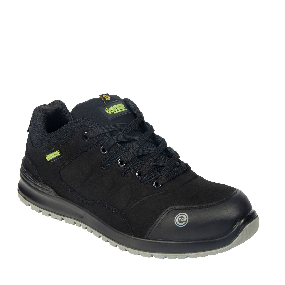 Apache - S3 Recycled Suede Safety Trainer Boot - Black - Customisable Footwear