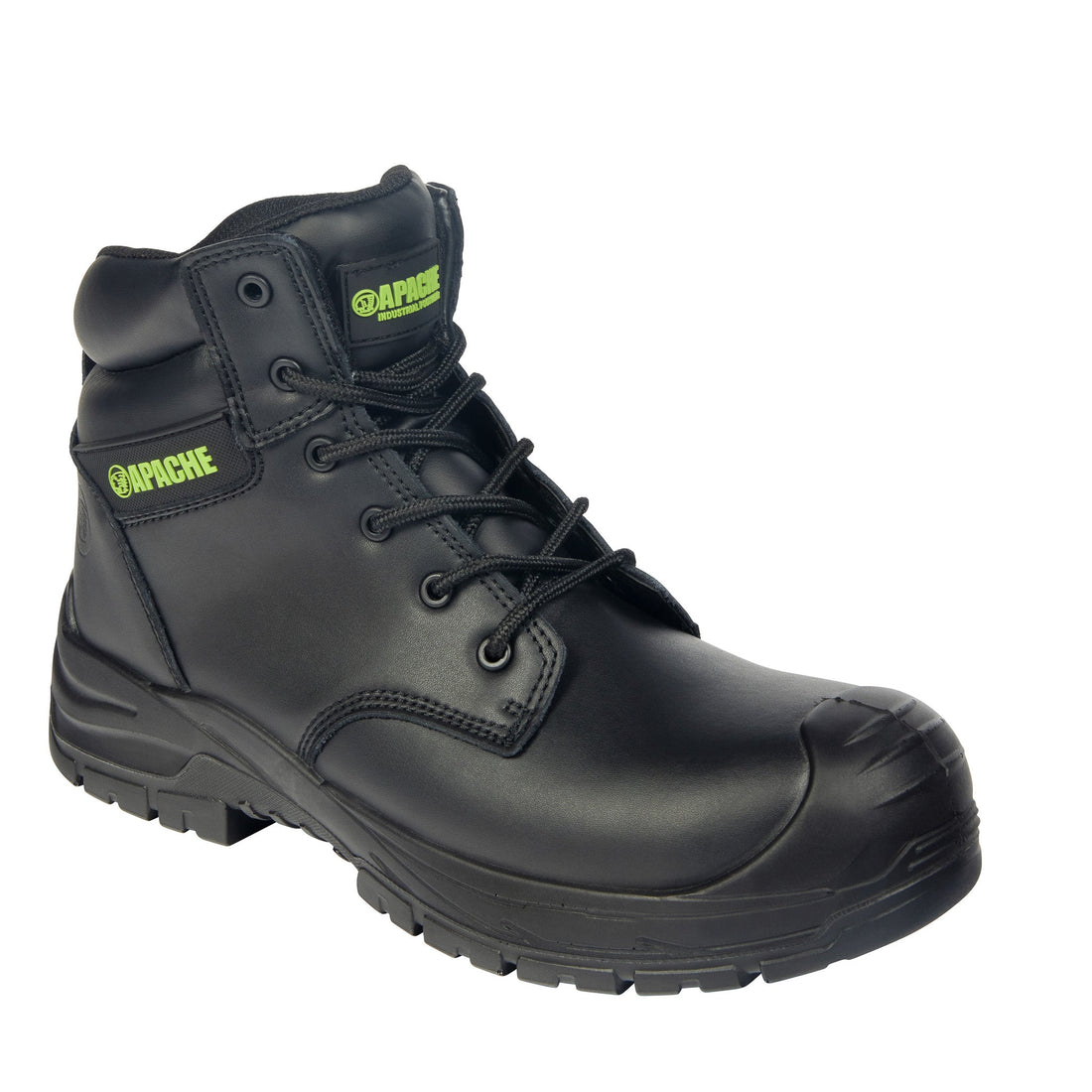 Apache - GRS Certified Recycled Leather Safety Boot - Black - Customisable Footwear