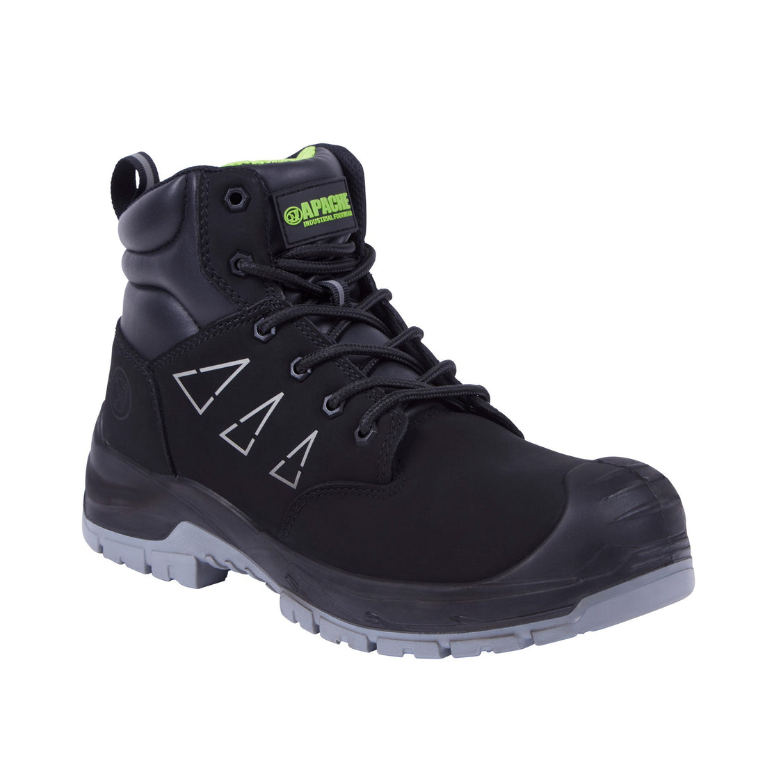 Apache - GRS Certified Recycled Suede Safety Boot - Black - Customisable Footwear