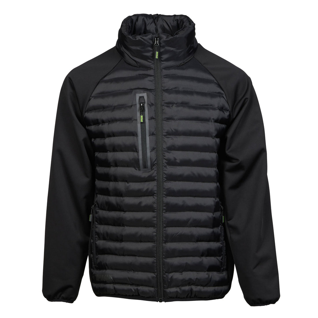 Apache - Apache Hybrid Jacket with Foldaway Hood - Black - Customisable Workwear