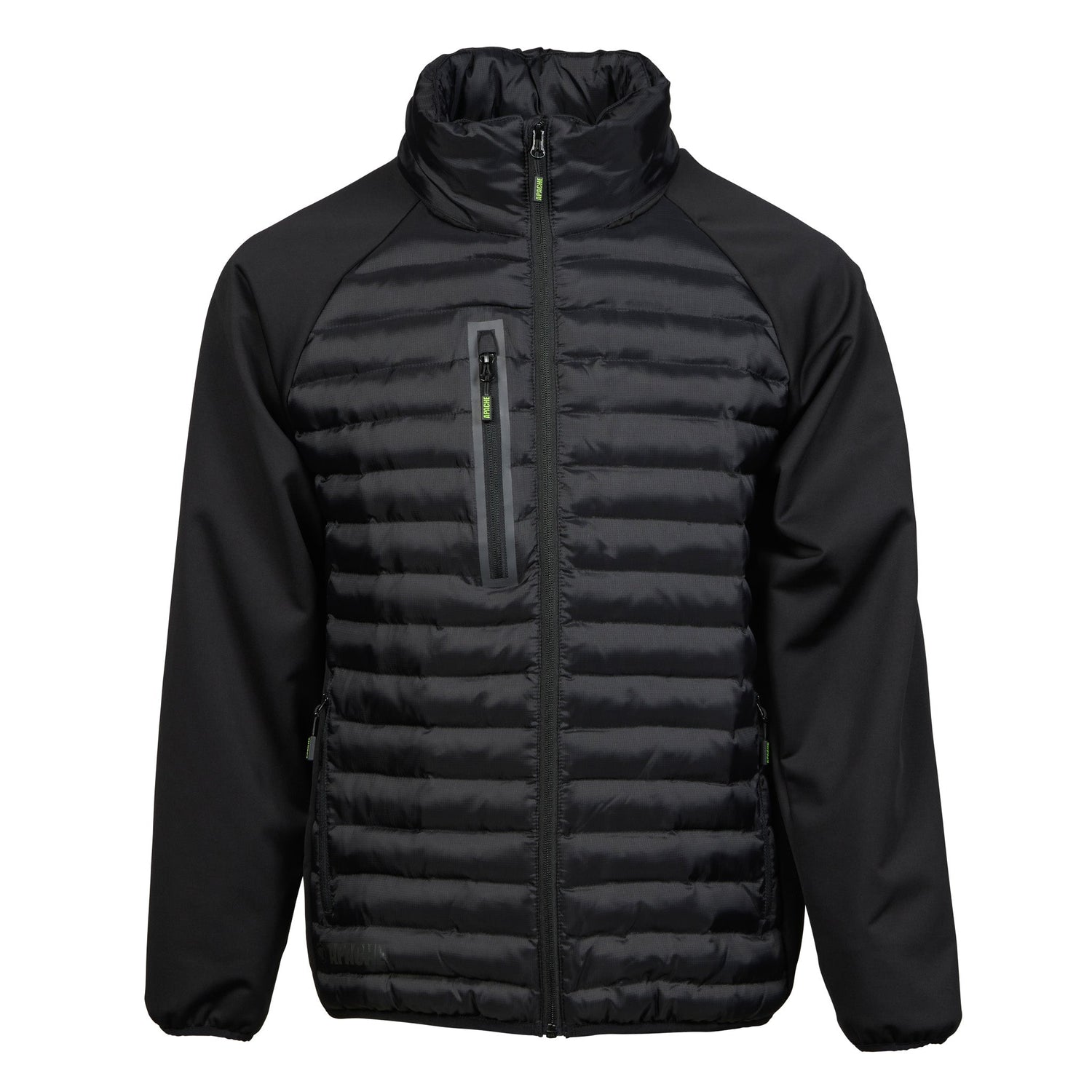 Apache - Apache Hybrid Jacket with Foldaway Hood - Black - Customisable Workwear