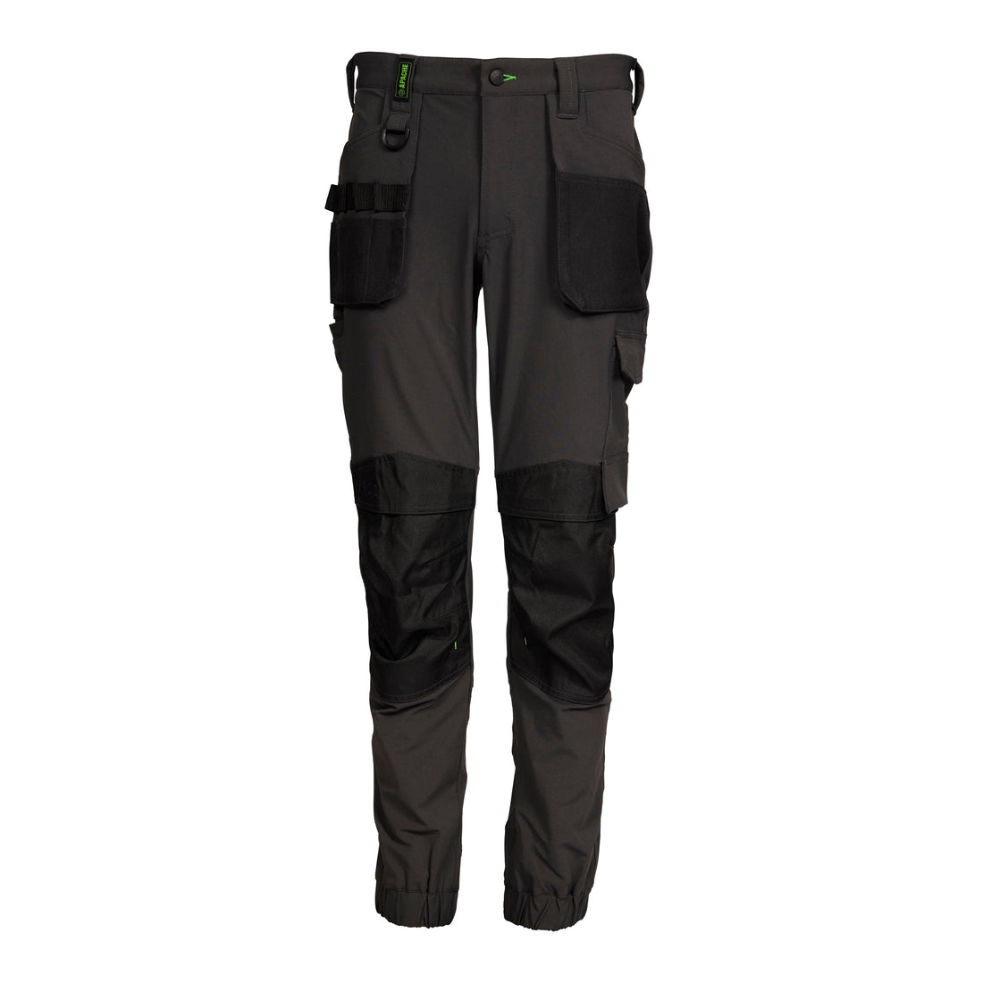 Apache - Yellowknife Elasticated hem 4 way stretch trouser - Grey Black - Customisable Workwear