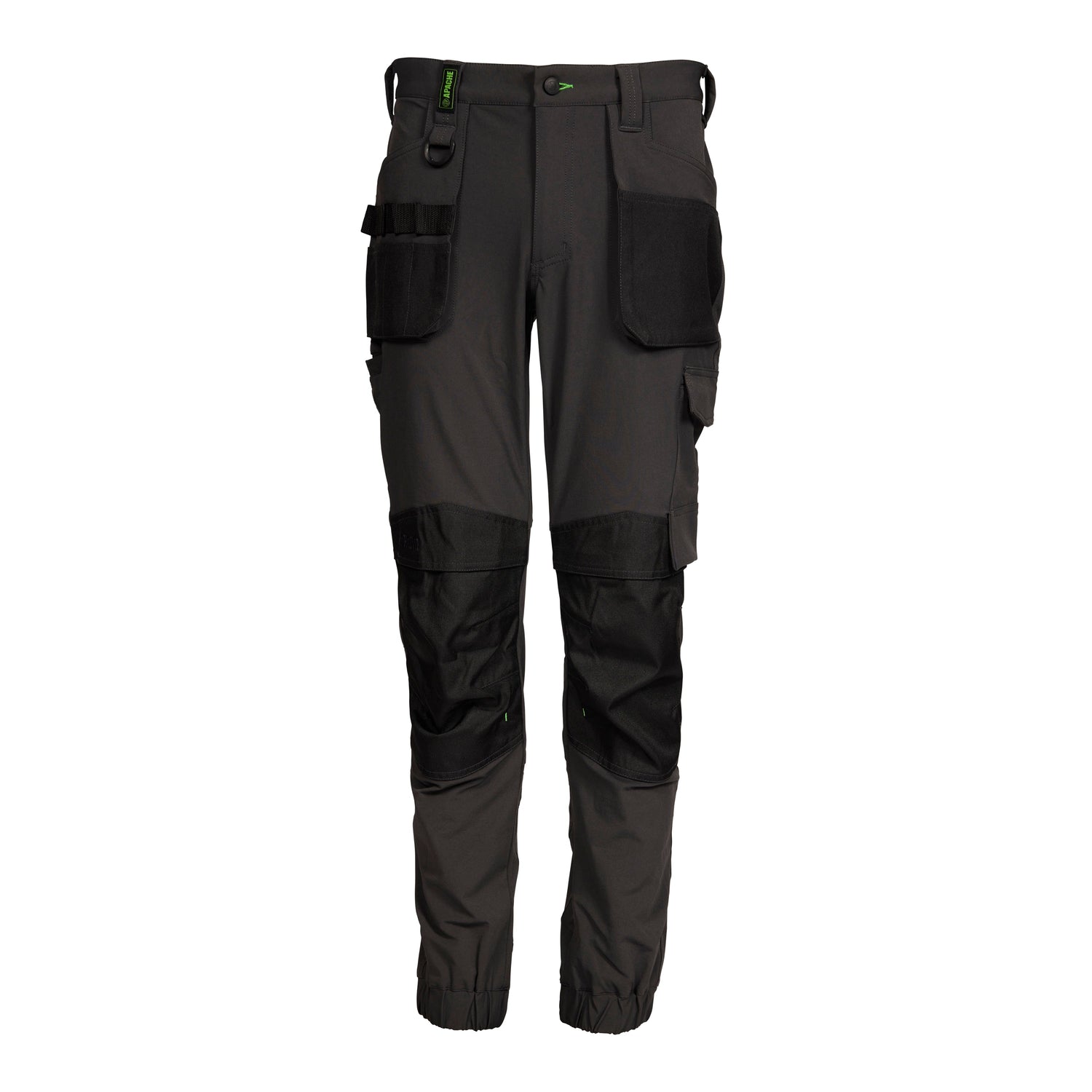 Apache - Yellowknife Elasticated hem 4 way stretch trouser - Grey Black - Customisable Workwear