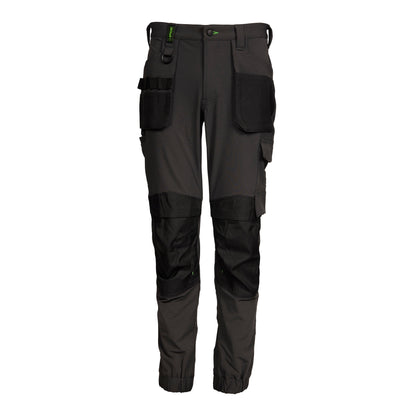 Apache - Yellowknife Elasticated hem 4 way stretch trouser - Grey Black - Customisable Workwear