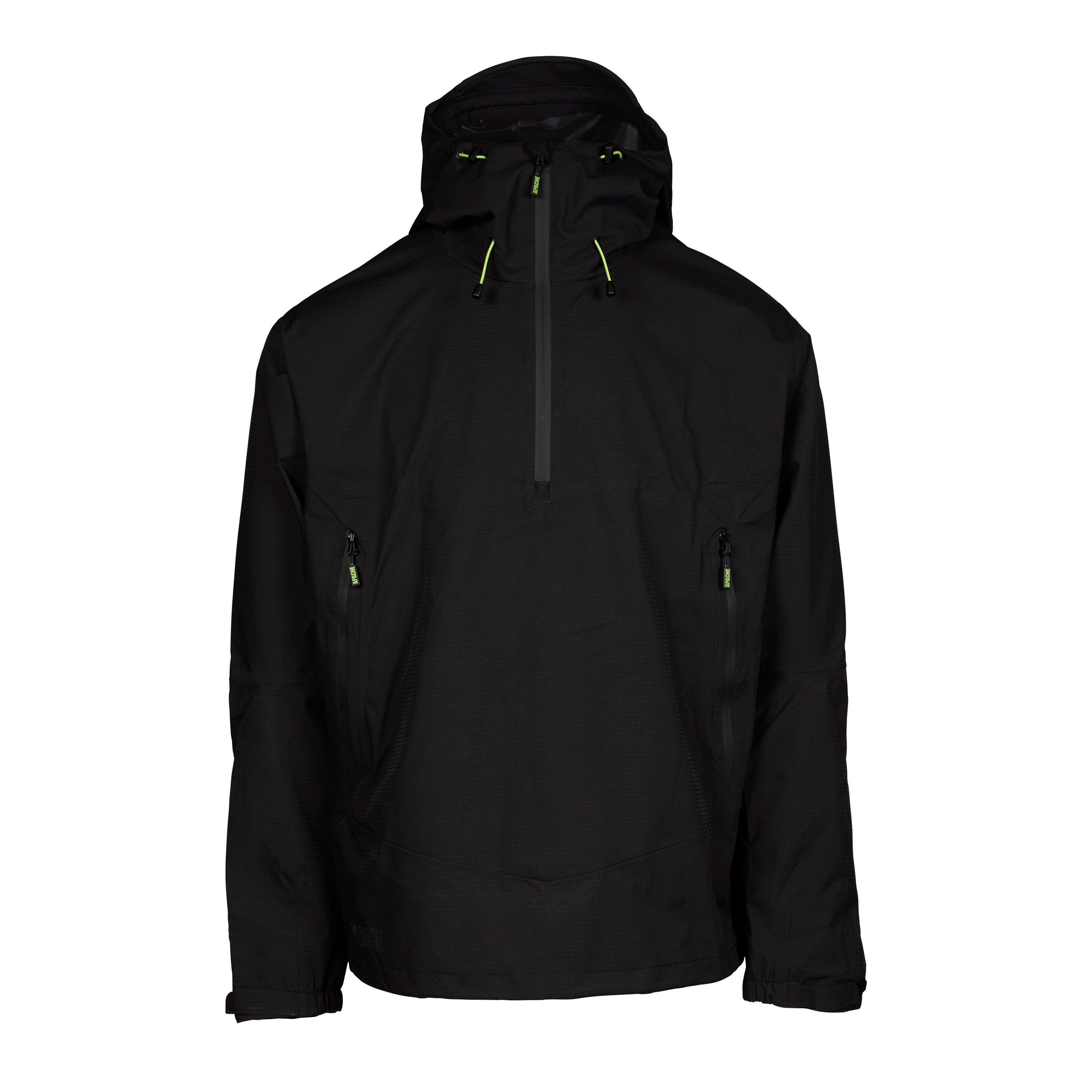 Apache - White Rock Lightweight 1/4 Zip Rain Jacket - Black - Customisable Workwear