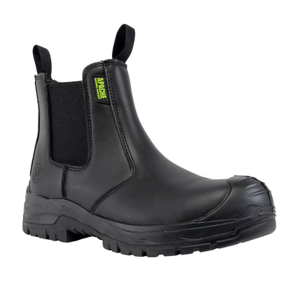 Apache - Brooks Recycled Leather Black Dealer Boot - Black - Customisable Footwear