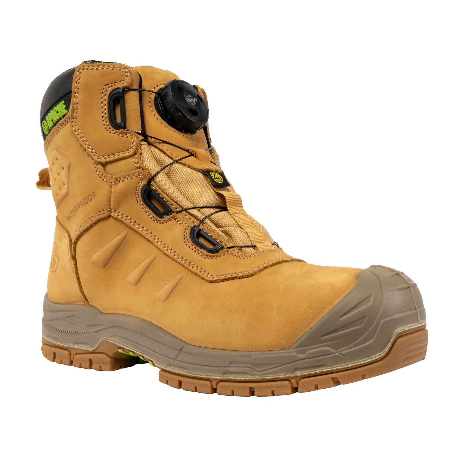 Apache - Churchill Wheat Waterproof FITGO Safety Boot ESD - Wheat - Customisable Footwear