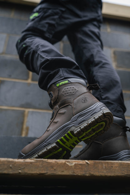Apache - Churchill Brown Waterproof FITGO Safety Boot ESD - - Customisable Footwear