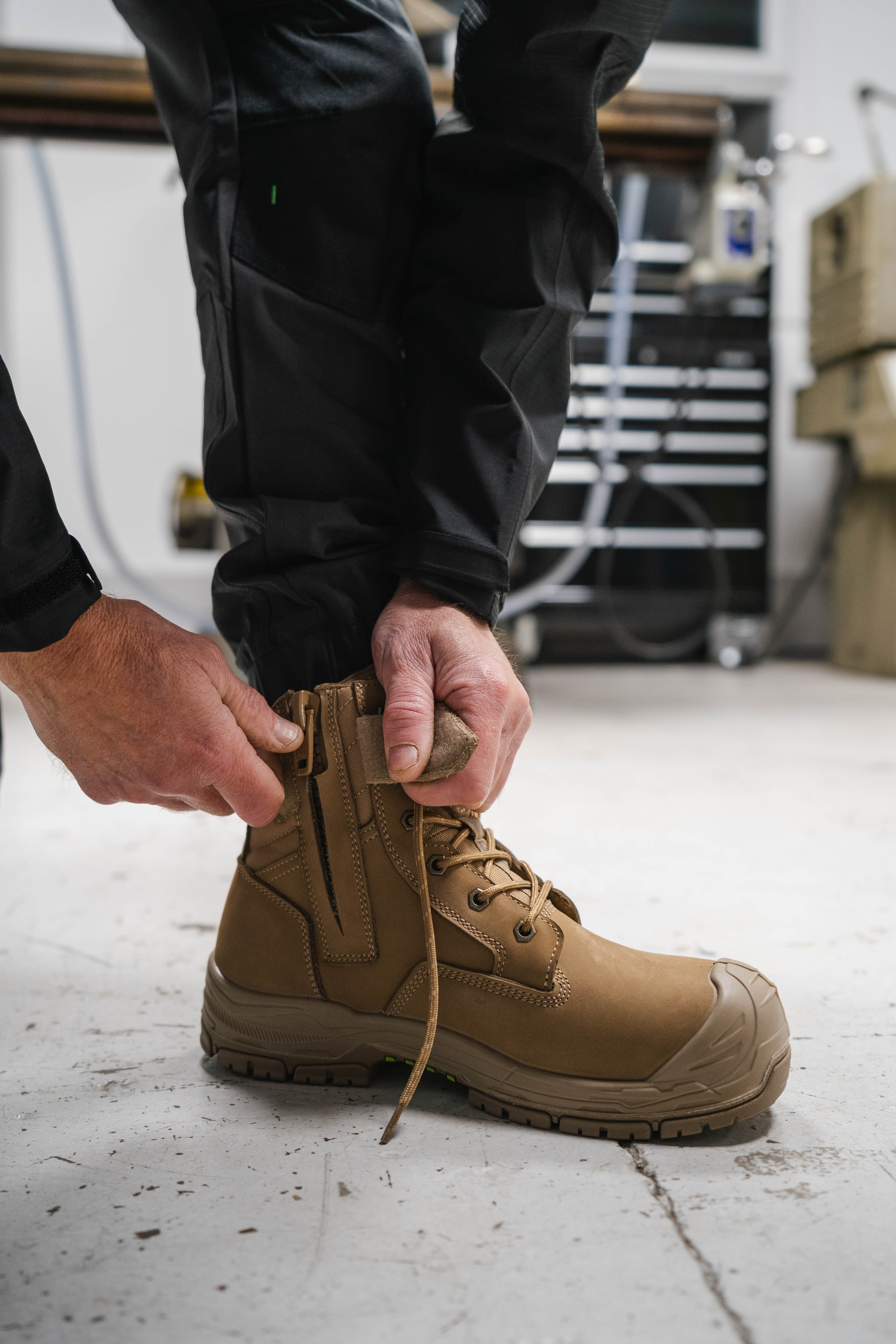 Apache - Outback Stone Water Resistant Size Zip Boot with HI &amp; CI - - Customisable Footwear