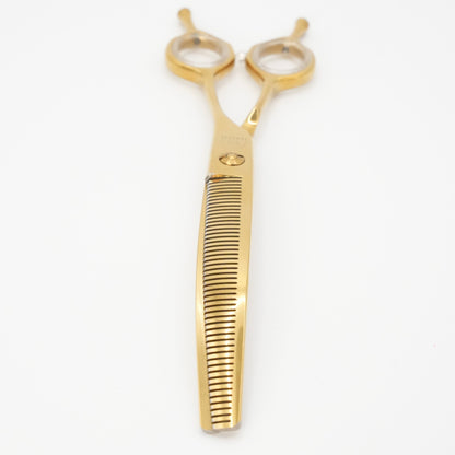 Gold Artisan Curved Thinners - Gold Dog Grooming Scissors - - Customisable Shears