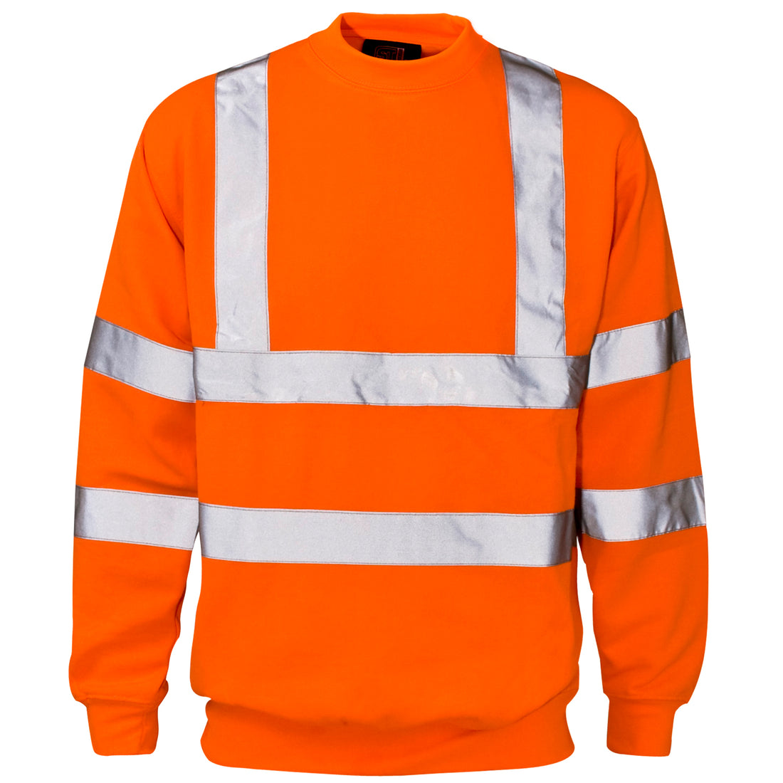 Supertouch - Hi Vis Crew Neck Sweatshirt - H67 - Orange - Customisable Top
