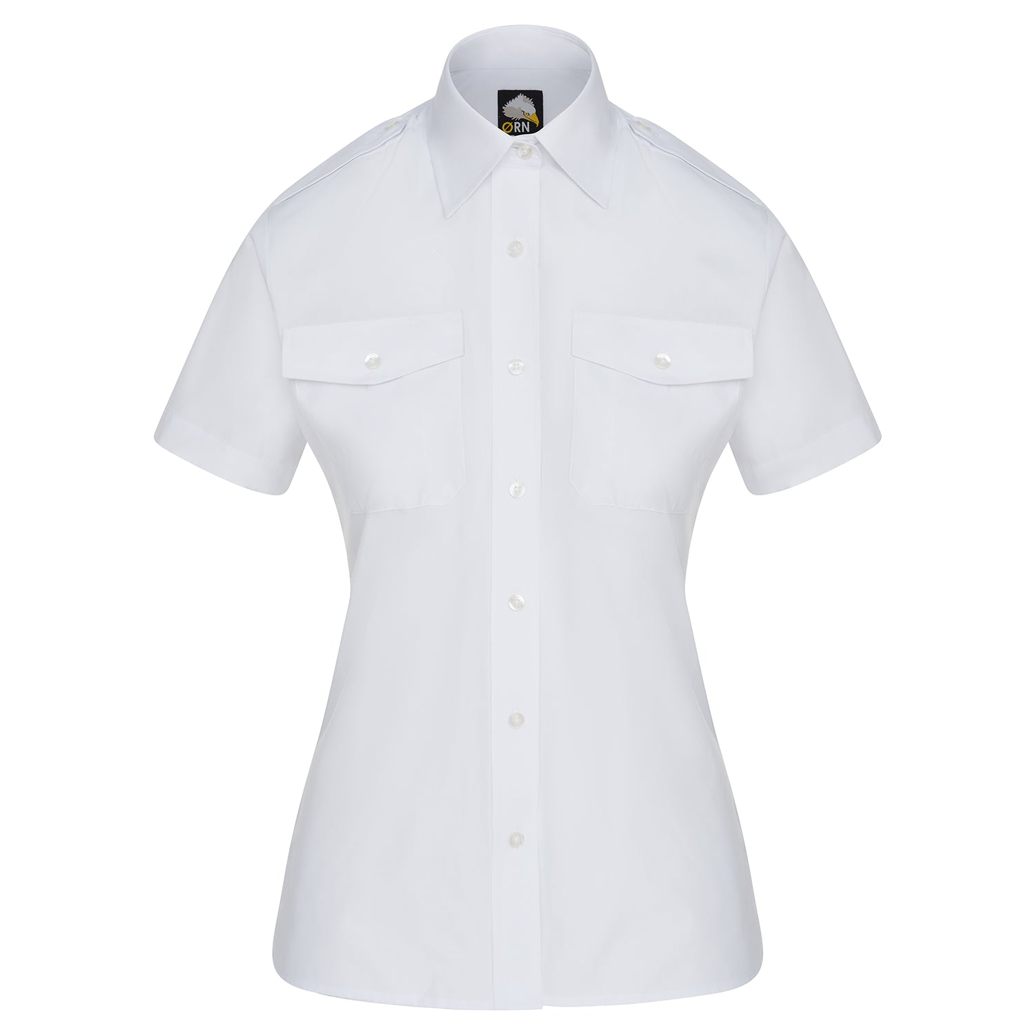 Orn The Classic S/S Pilot Blouse - White - 5850 - White - Customisable Shirts &amp; Blouses