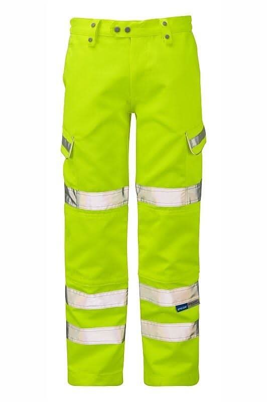 Pulsar Hi Vis Yellow Combat Trousers P346 - Yellow - Customisable Hi-Vis Trousers