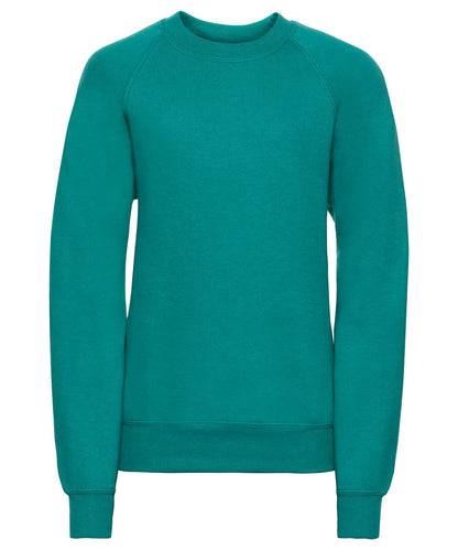 Russell Europe Kids raglan sleeve sweatshirt 7620B - Winter Emerald - Customisable Sweatshirts