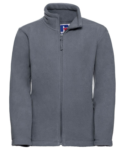 Russell Europe Kids full zip outdoor fleece 8700B - Convoy Grey - Customisable Fleece
