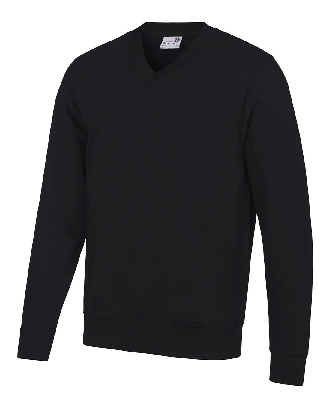 AWDis Academy Senior Academy v neck sweatshirt AC003 - Academy Black - Customisable Sweatshirts