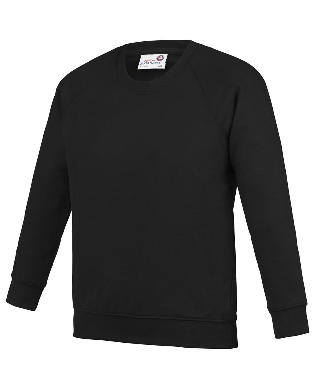 AWDis Academy Kids Academy raglan sweatshirt AC01J - Academy Black - Customisable Sweatshirts