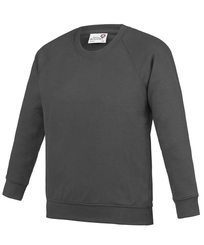 AWDis Academy Kids Academy raglan sweatshirt AC01J - Academy Charcoal - Customisable Sweatshirts