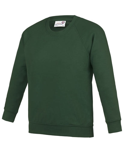 AWDis Academy Kids Academy raglan sweatshirt AC01J - Academy Green - Customisable Sweatshirts
