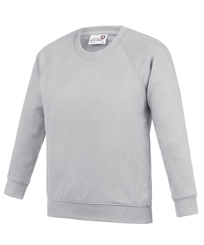 AWDis Academy Kids Academy raglan sweatshirt AC01J - Academy Grey - Customisable Sweatshirts