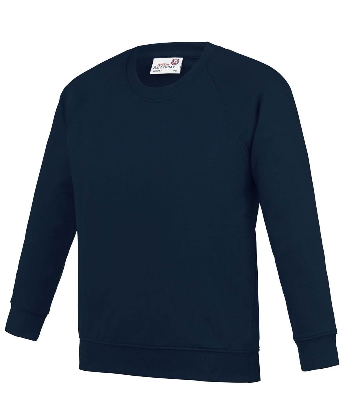 AWDis Academy Kids Academy raglan sweatshirt AC01J - Academy Navy - Customisable Sweatshirts