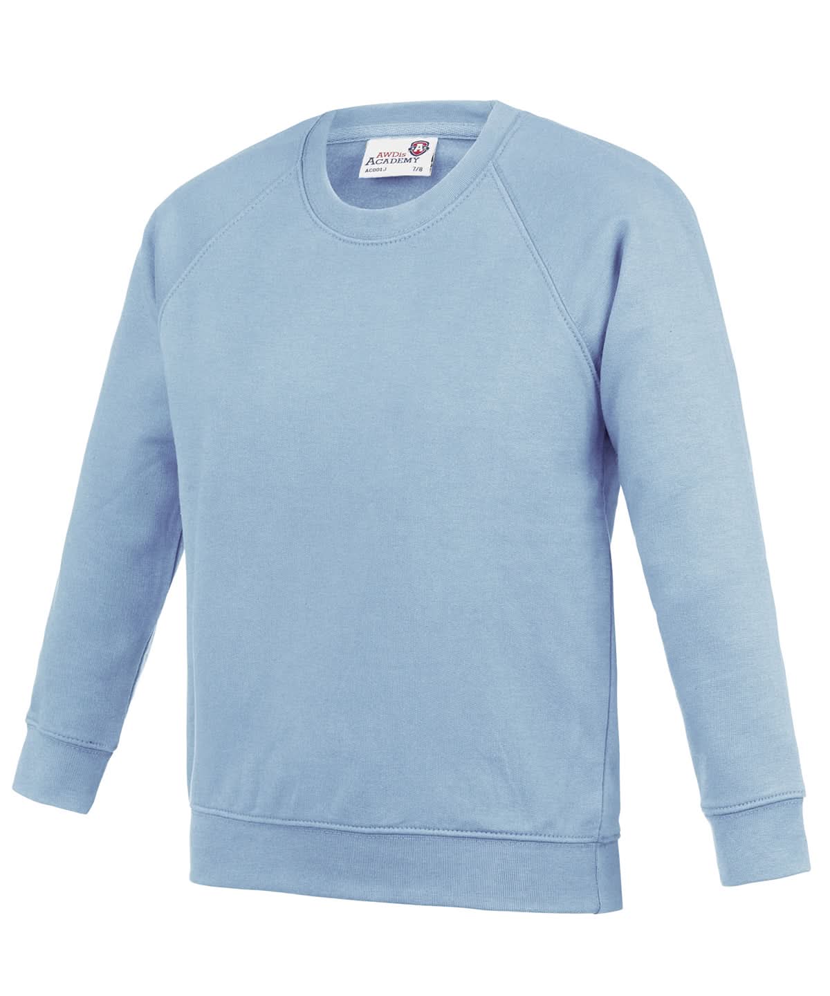 AWDis Academy Kids Academy raglan sweatshirt AC01J - Academy Sky - Customisable Sweatshirts