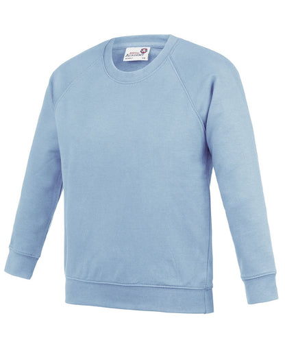 AWDis Academy Kids Academy raglan sweatshirt AC01J - Academy Sky - Customisable Sweatshirts