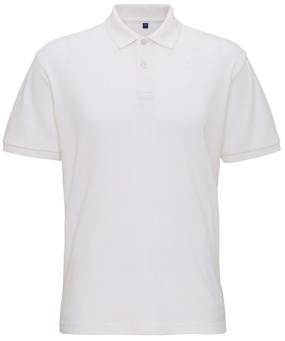 Asquith &amp; Fox Mens super smooth knit polo AQ005 - White - Customisable Polos