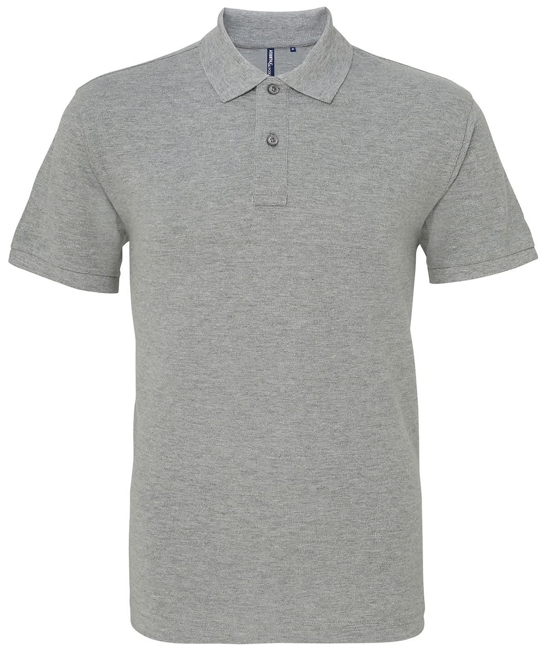 Asquith &amp; Fox Asquith Fox Mens Classic fit polo Heather Grey AQ010 - Heather Grey - Customisable Polos