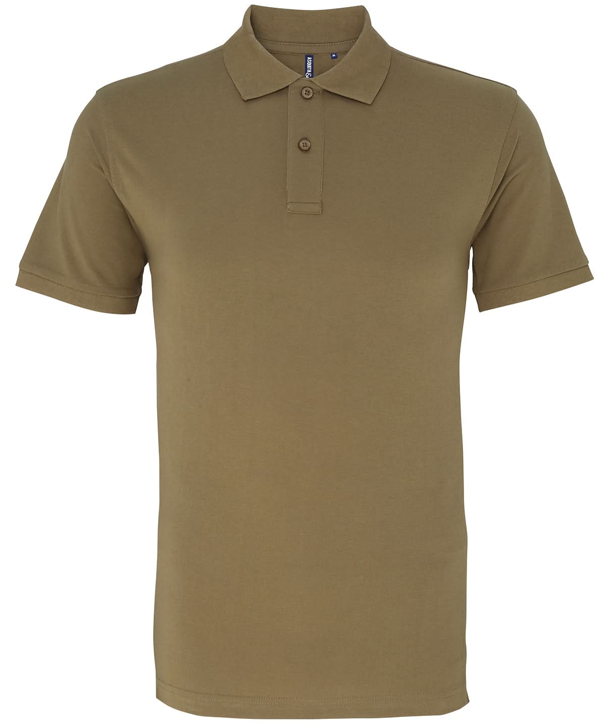 Asquith &amp; Fox Asquith Fox Mens Classic fit polo Khaki AQ010 - Khaki - Customisable Polos