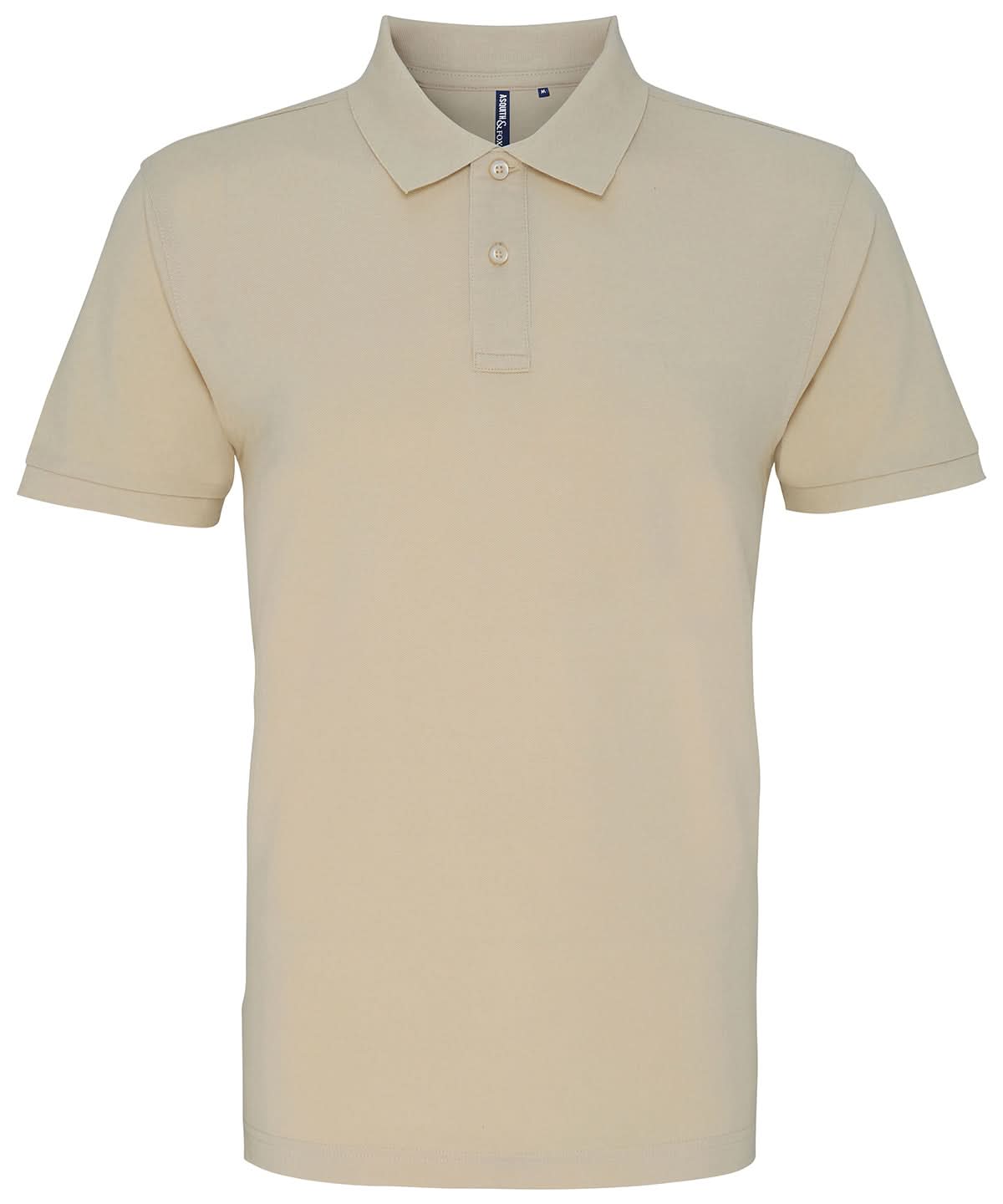 Asquith &amp; Fox Asquith Fox Mens Classic fit polo Natural AQ010 - Natural - Customisable Polos