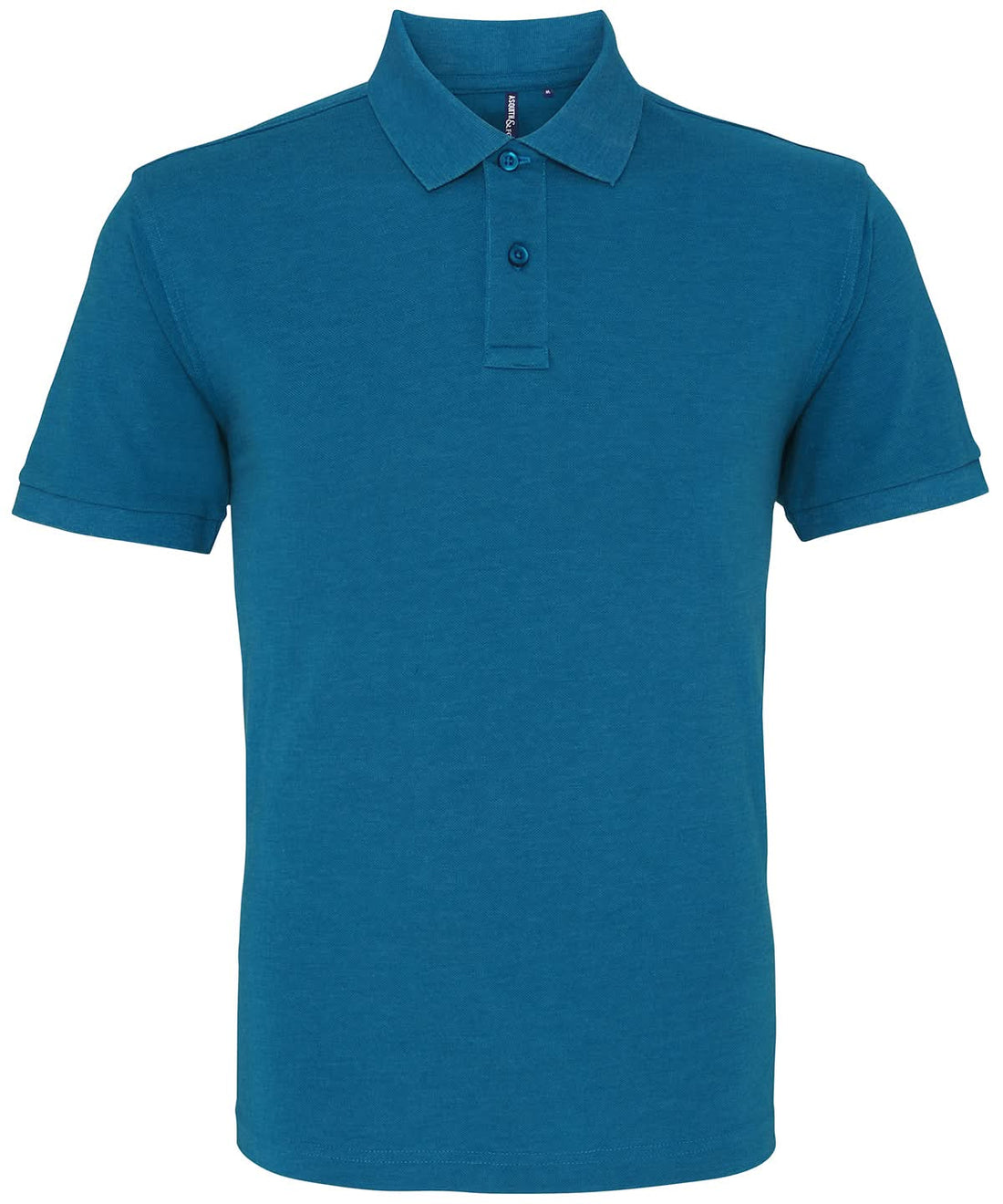 Asquith &amp; Fox Asquith Fox Mens Classic fit polo Teal Heather AQ010 - Teal Heather - Customisable Polos