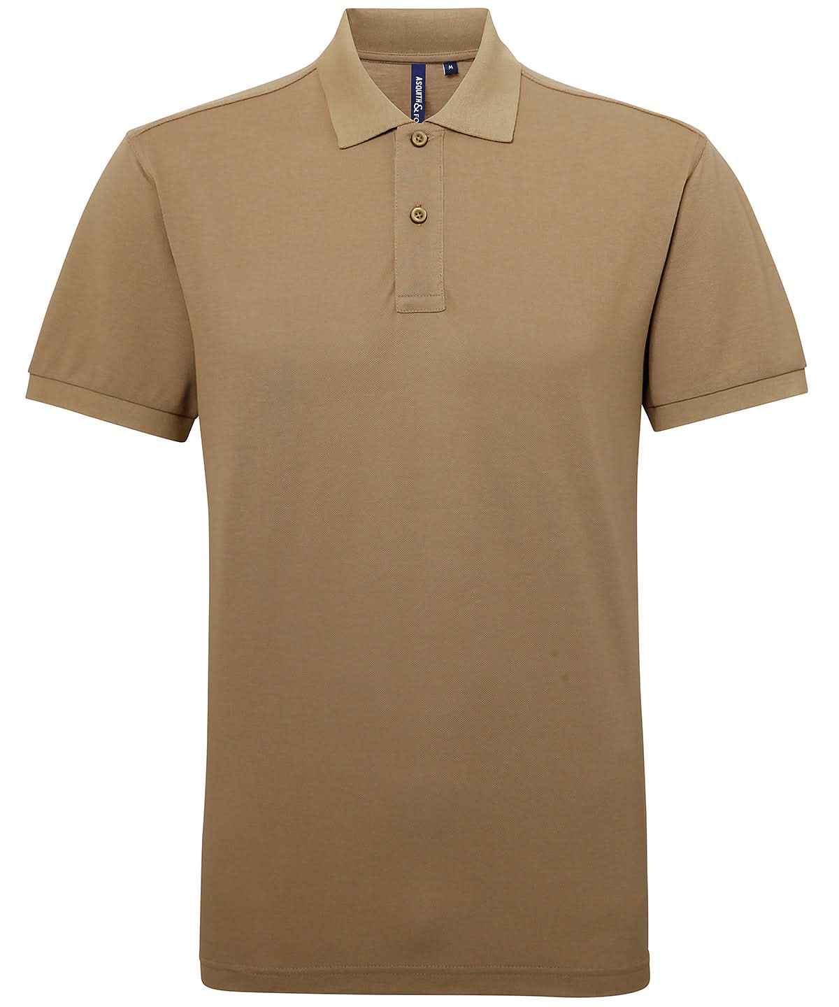 Asquith &amp; Fox Asquith Fox Mens polycotton blend polo Khaki AQ015 - Khaki - Customisable Polos