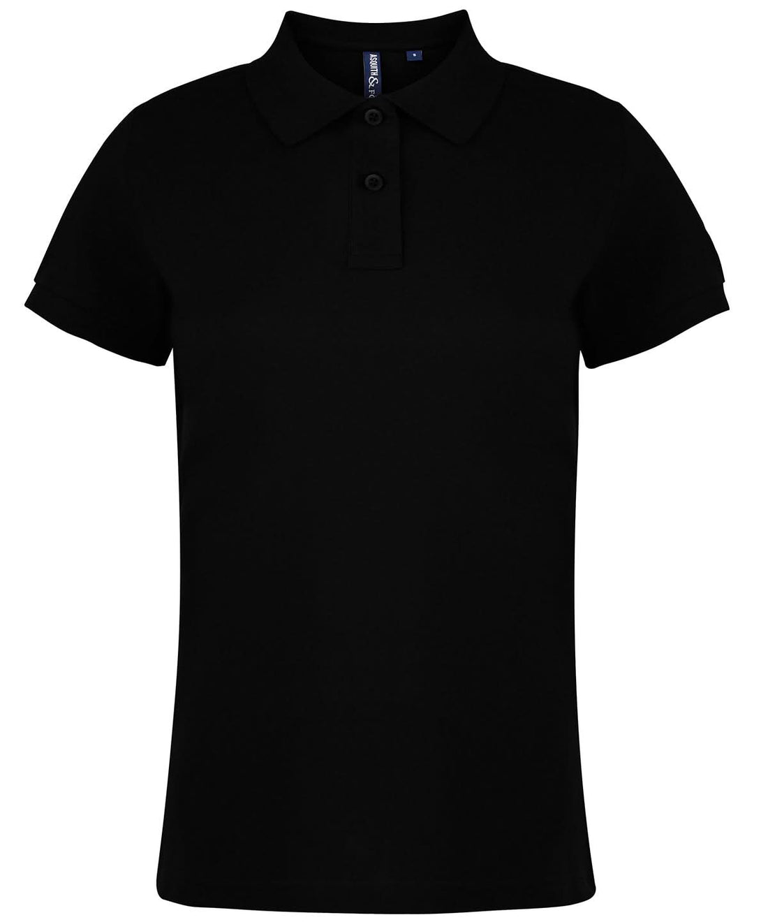 Asquith &amp; Fox Asquith Fox Womens Classic fit polo Black AQ020 - Black - Customisable Polos