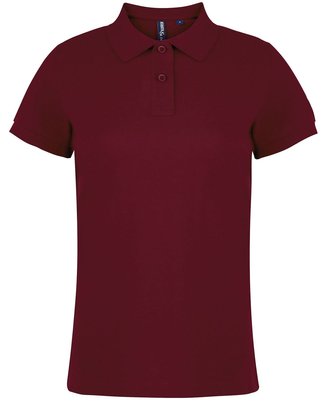 Asquith &amp; Fox Asquith Fox Womens Classic fit polo Burgundy AQ020 - Burgundy - Customisable Polos