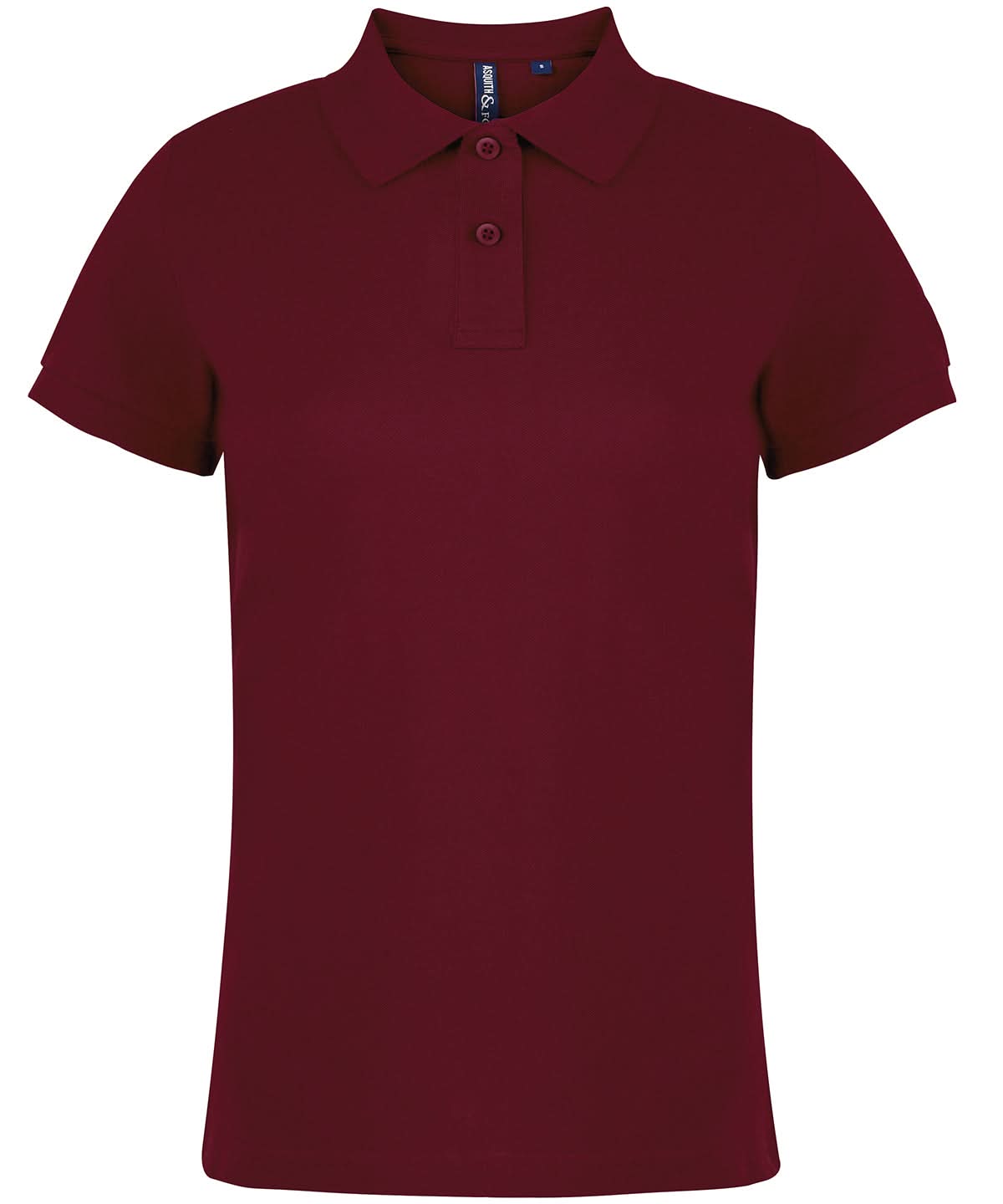 Asquith &amp; Fox Asquith Fox Womens Classic fit polo Burgundy AQ020 - Burgundy - Customisable Polos