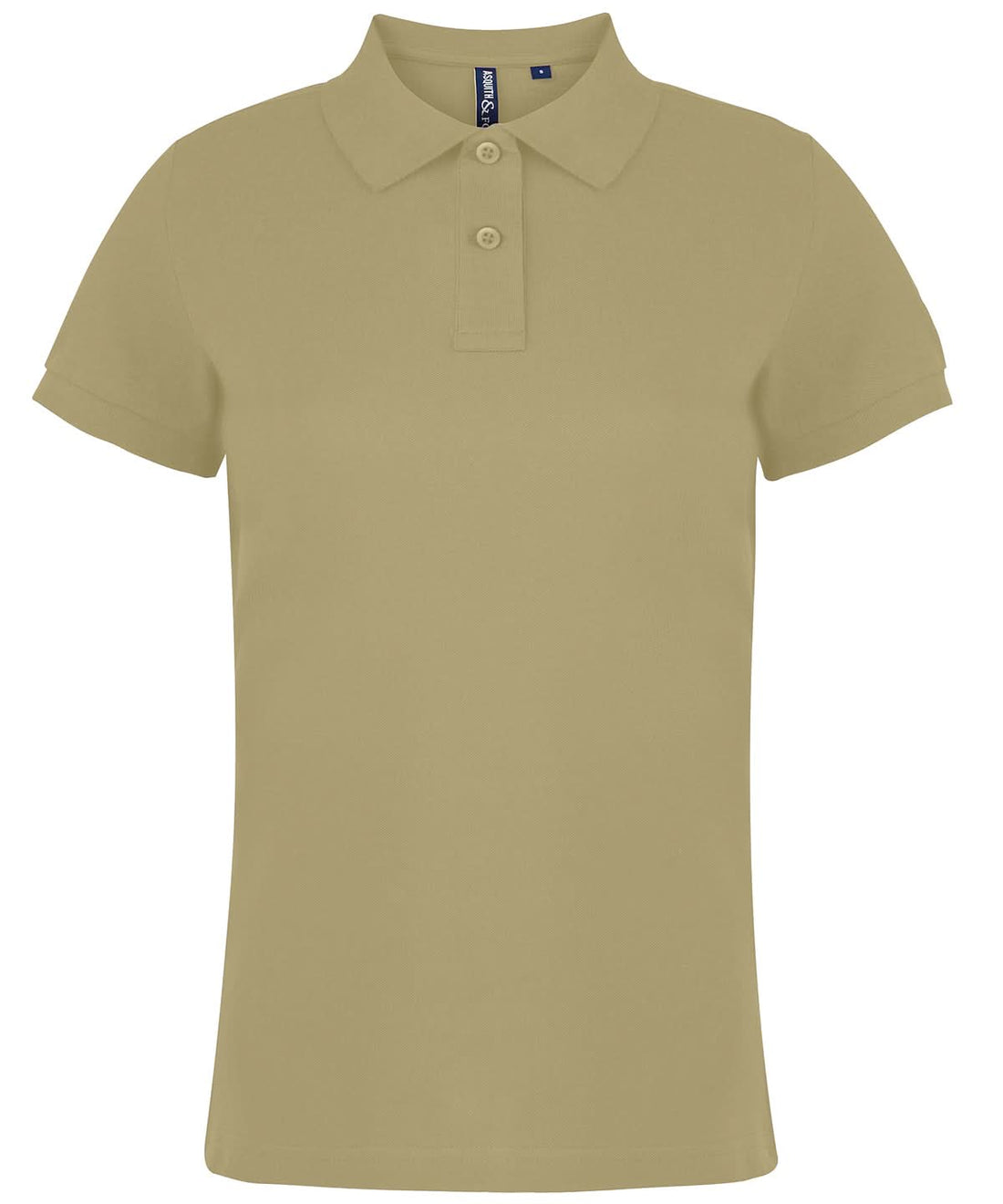 Asquith &amp; Fox Asquith Fox Womens Classic fit polo Khaki AQ020 - Khaki - Customisable Polos