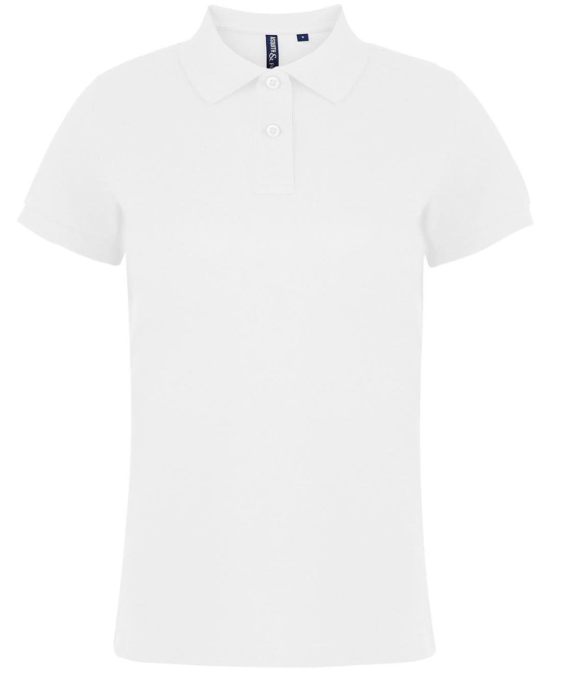 Asquith &amp; Fox Asquith Fox Womens Classic fit polo White AQ020 - White - Customisable Polos