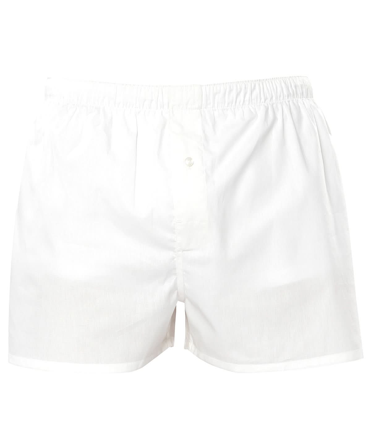 Asquith &amp; Fox Mens classic boxers AQ094 - White - Customisable Boxers