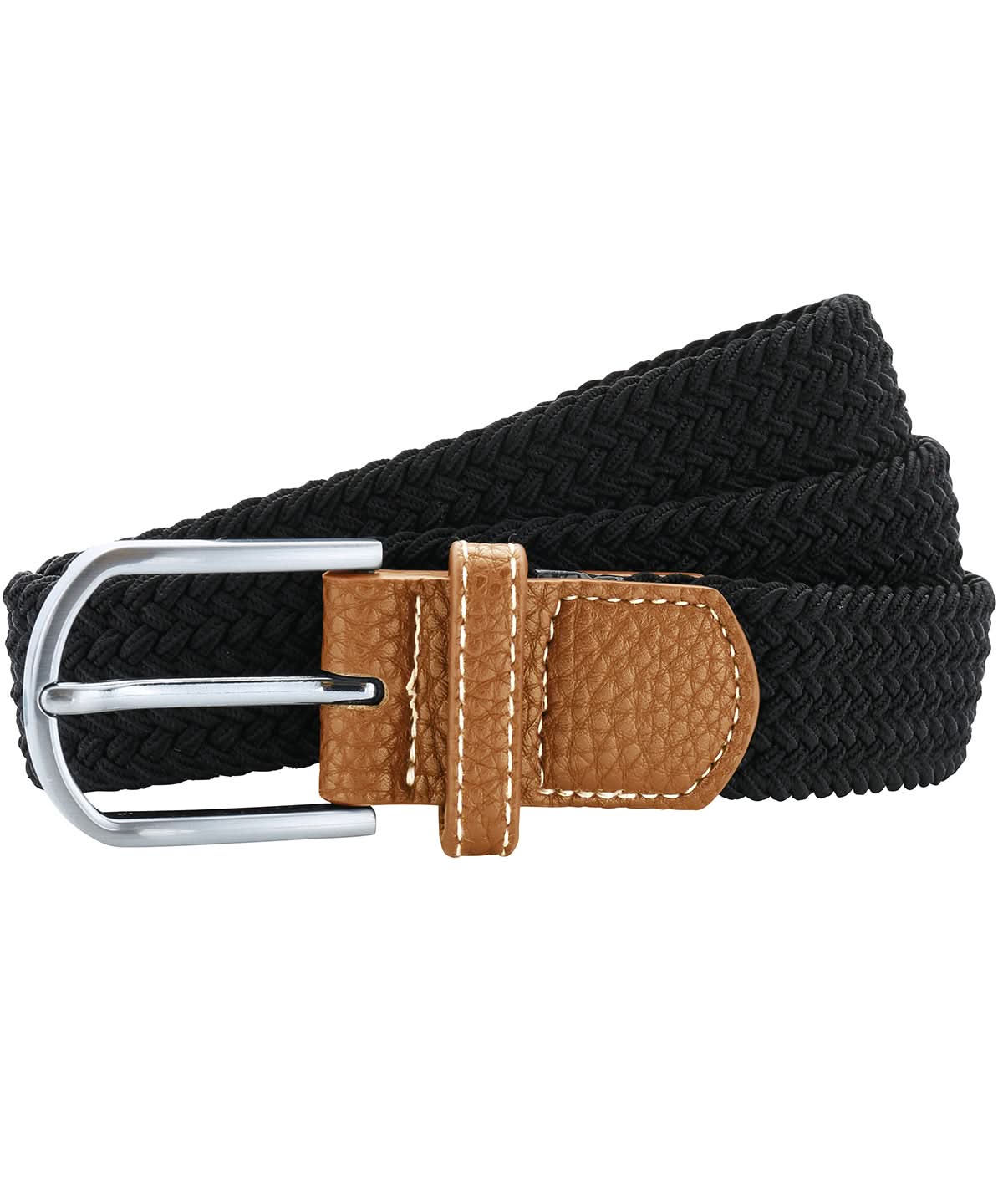 Asquith &amp; Fox Braid stretch belt AQ900 - Black One size - Customisable Belts