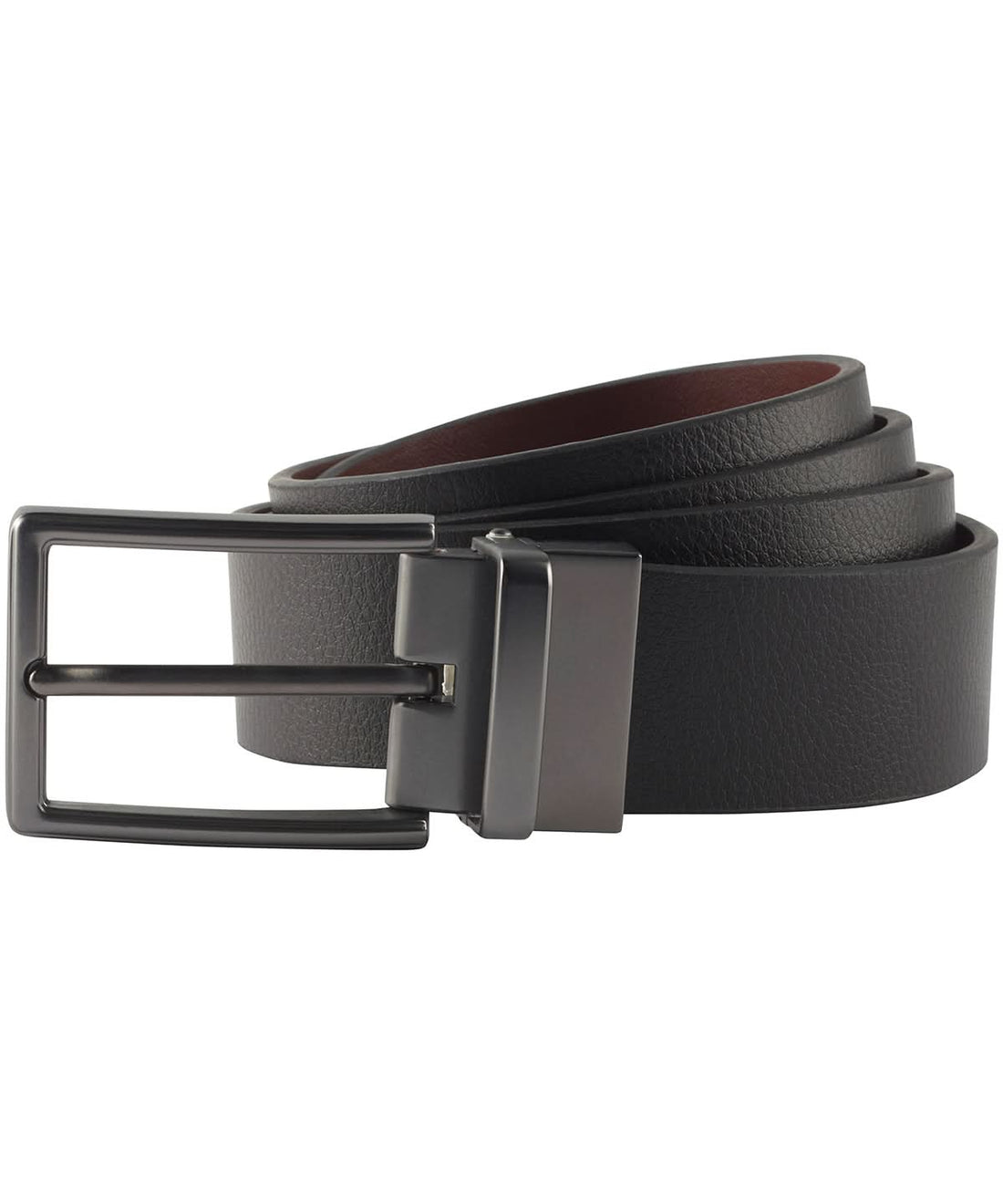 Asquith &amp; Fox Mens two way leather belt AQ904 - Black Brown One size - Customisable Belts