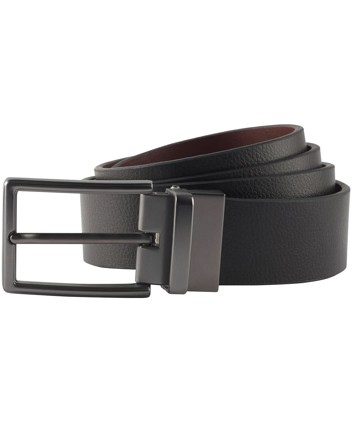 Asquith &amp; Fox Mens two way leather belt AQ904 - Black Brown One size - Customisable Belts