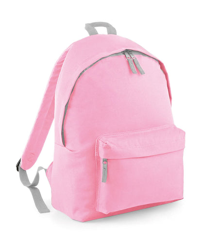 Bagbase Junior fashion backpack B125J - Classic Pink Light Grey One size - Customisable Bags
