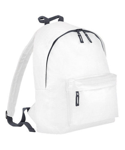 Bagbase Junior fashion backpack B125J - White Graphite Grey One size - Customisable Bags
