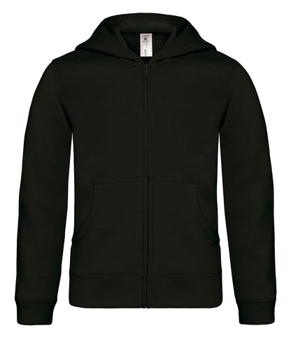 B&amp;C Collection Hooded full zip kids B421B - Black - Customisable Hoodies