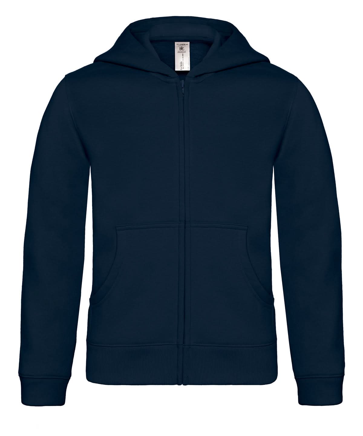 B&amp;C Collection Hooded full zip kids B421B - Navy - Customisable Hoodies