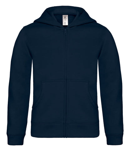 B&amp;C Collection Hooded full zip kids B421B - Navy - Customisable Hoodies