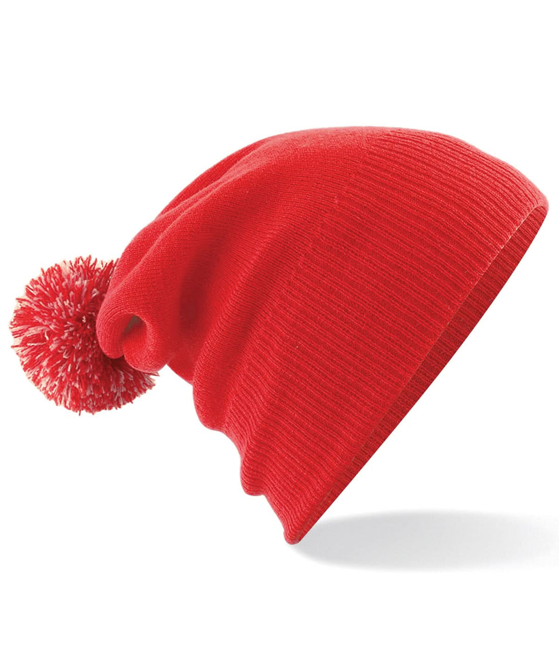 Beechfield Junior snowstar beanie B450B - Bright Red Off White One size - Customisable Beanies