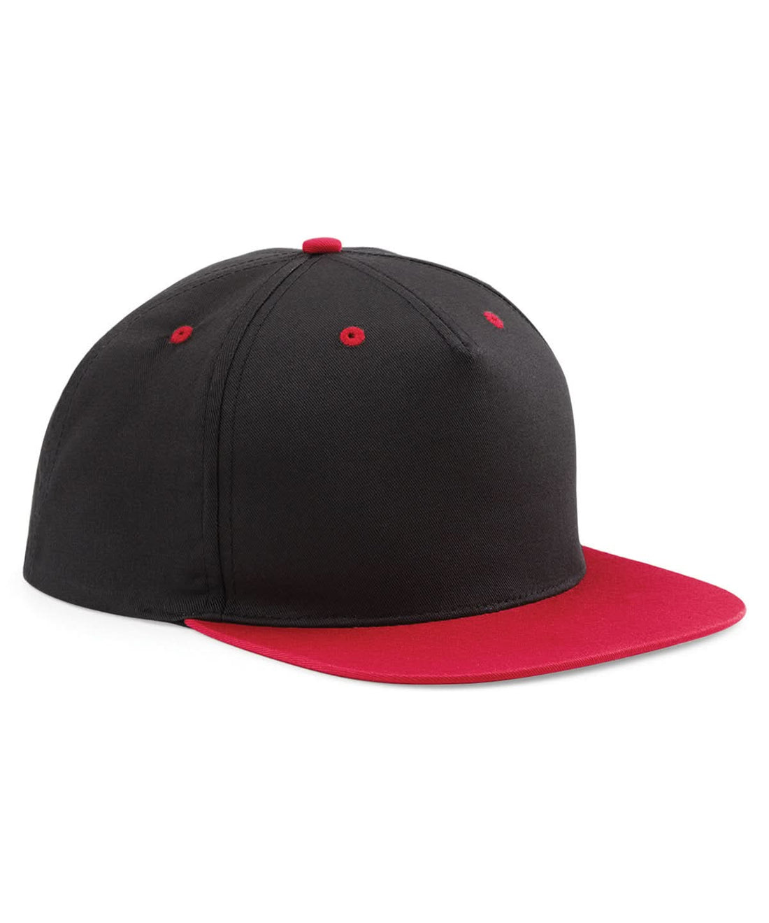 Beechfield 5 panel contrast snapback B610C - Black Classic Red One size - Customisable Caps